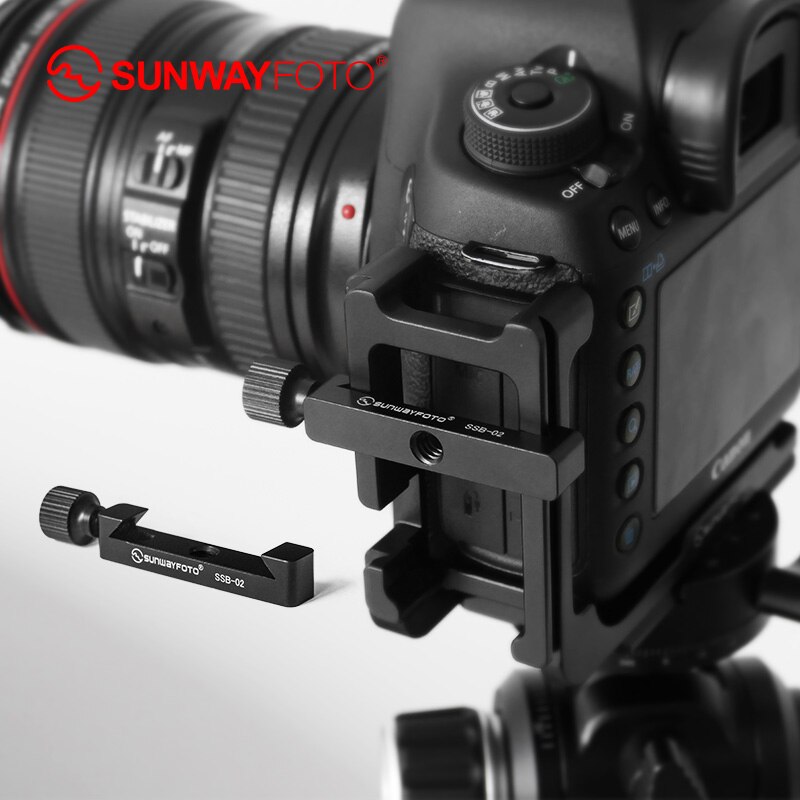 Sunwayfoto SSB-02 DSLR Camera Statief Quick Release Plate Arca Mini Klem voor L Plaat met 1/4 Schroefgat