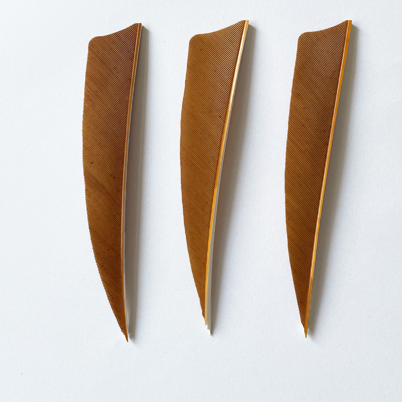 100Pcs 4 "Links Flügel Bogenschießen Befiederung Türkei Federn Schild Pfeil Welle Feder Befiederungen Flügel Jagd Schießen Zubehör: Orange Rot