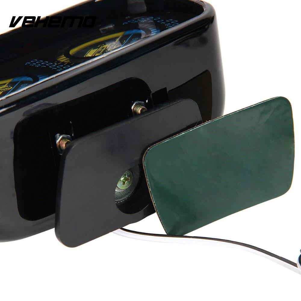 Vehemo Backlight 12V Vehicle Inclinometer Auto Inclinometer Slope Meter Car Inclinometer Compass Car Styling