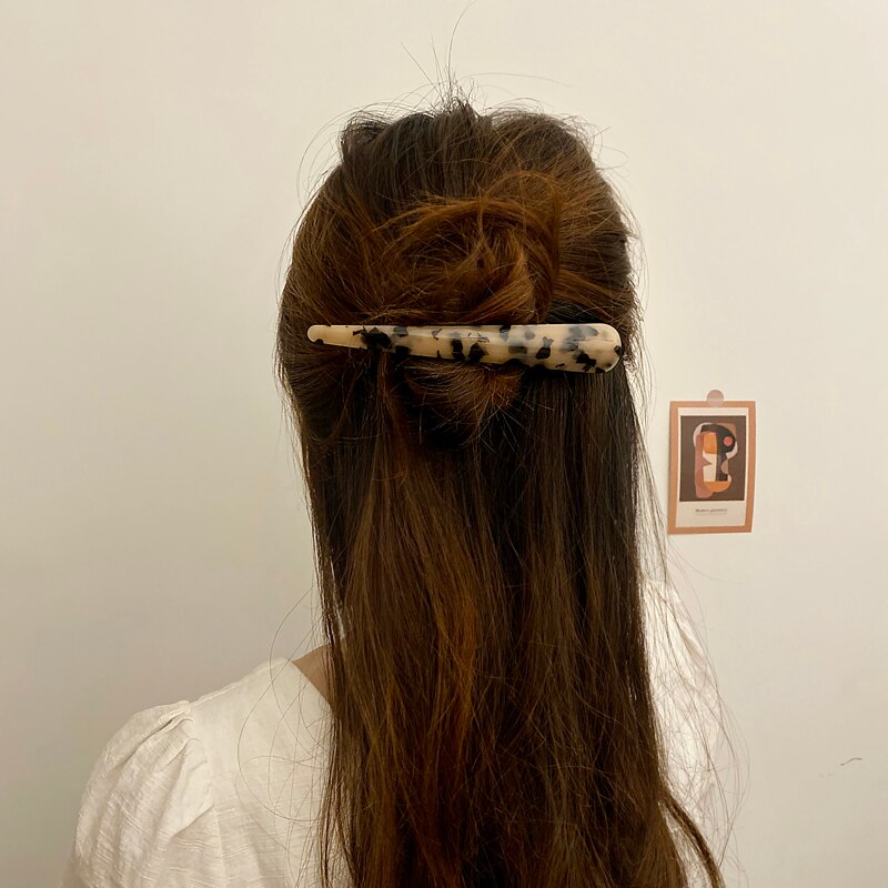 HUANZHI-pinzas en forma de garra para el cabello para mujer, pasadores coloridos Yin Yang para el cabello, accesorios para el cabello