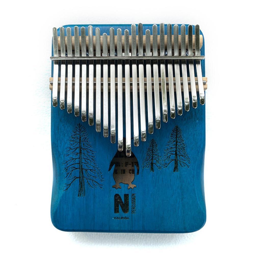 Kit d&#39;accessoires pour Piano à pouces Kalimba à doigts en acajou, 21 tons, 1 ensemble: Blue
