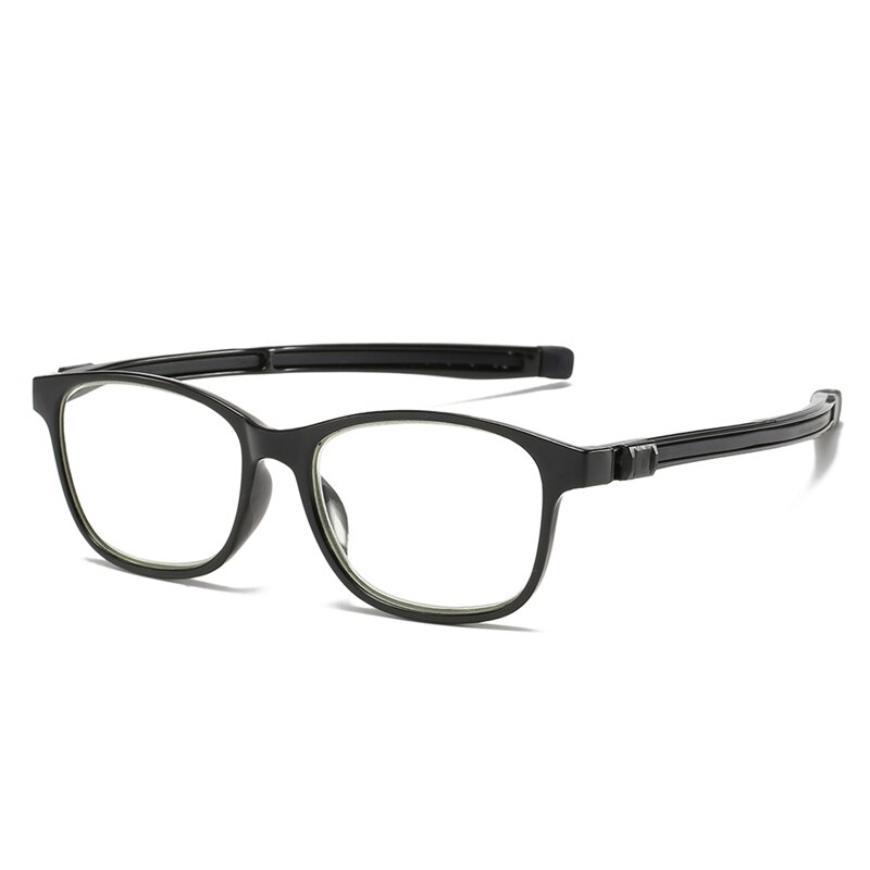 RBENN Leesbril - Hangende Nek Magnetisch Ontwerp - Anti-reflecterende Polycarbonaat Glazen - Unisex: +100 / Zwart zwart been