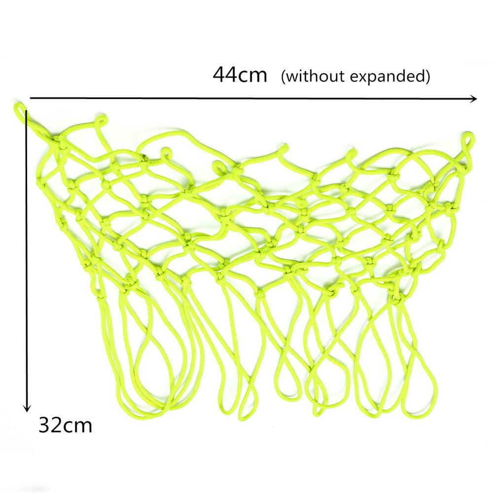 1pc nylon fluorescerende grønn slitesterk mestersport deluxe erstatning basketballnett robust bøyle målkant mesh nett sport  au24