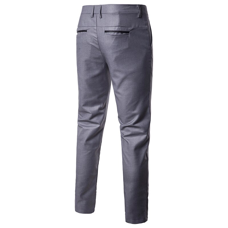 Ren farve herre små splejsedragt bukser grå rød sort slim fit herre bukser kjole bukser str sm xl xxl
