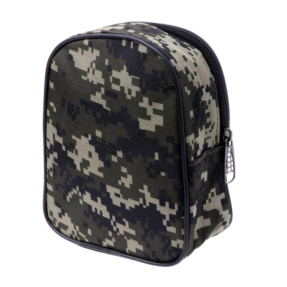Camouflage Fishing Reel Mini Bag Pocket Fishing Tackle Pouch Case Outdoor Sports