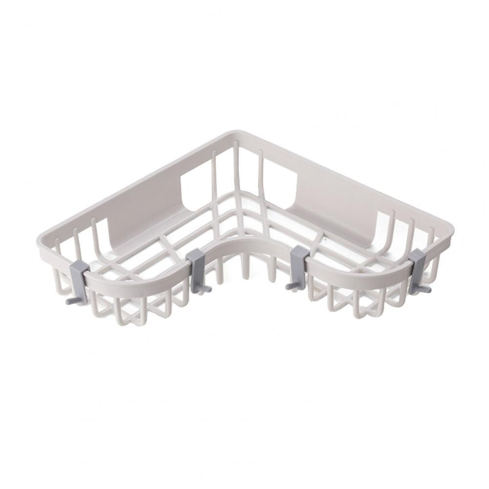 Étagère de douche d&#39;angle Durable et , étagère de douche à bord arrondi, support de salle de bain: Grey White