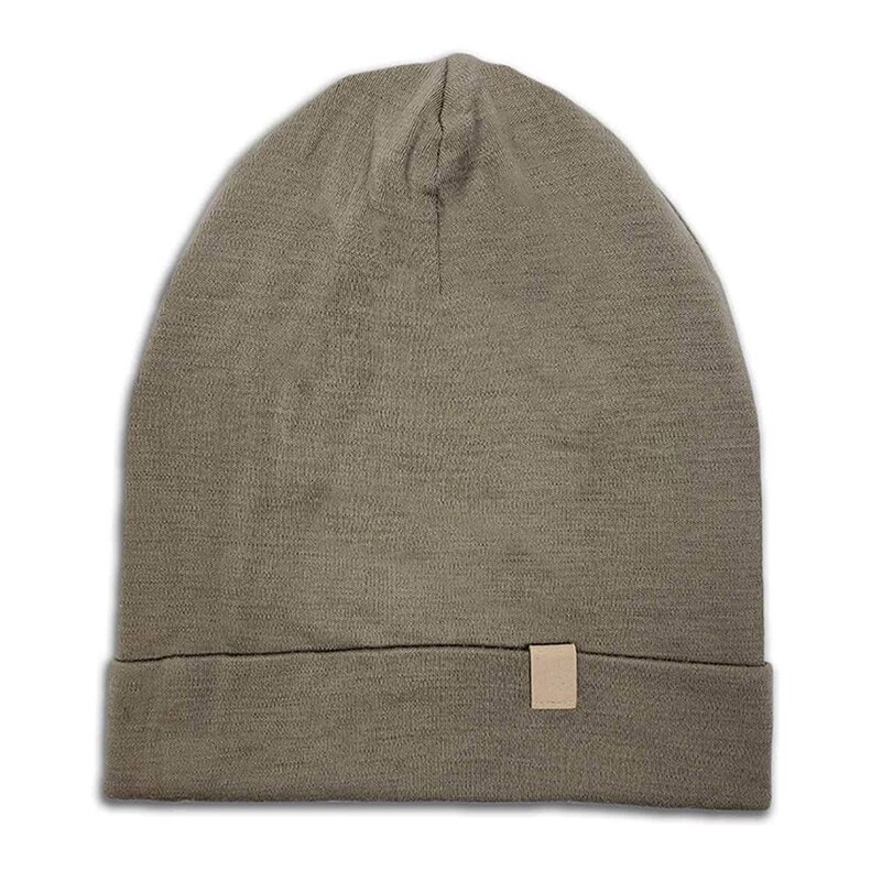 Unisex Merino Wol Manchet Beanie Hoed 100% Merino Wol Ridge Manchet Wol Beanie 2 Laag Warme Wollen Muts Mannen Vrouwen beanie Cap: Khaki