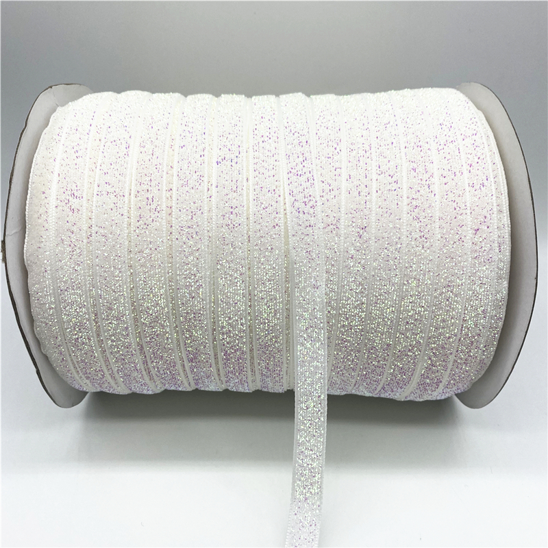 Cinta de alambre con purpurina blanca, 6/10/15/20/25/38MM, cinta de decoración para de boda hecha a mano, para , envoltura artesanal de lazos para el pelo: 38mm 3yards