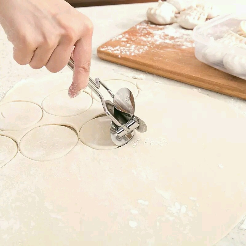 Rvs deeg druk dumpling maker mould pie ravioli koken pastry gereedschap cirkel bol wraper tapeafsnijder maken machine