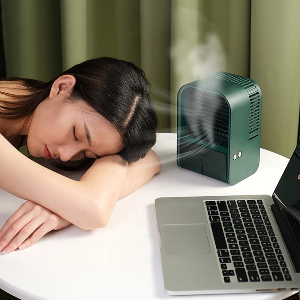 Xiaomi-enfriador de aire portátil MIIIW, ventilador de bajo ruido, 3 velocidades, aire acondicionado de escritorio, Humidificador USB, purificador para oficina y dormitorio