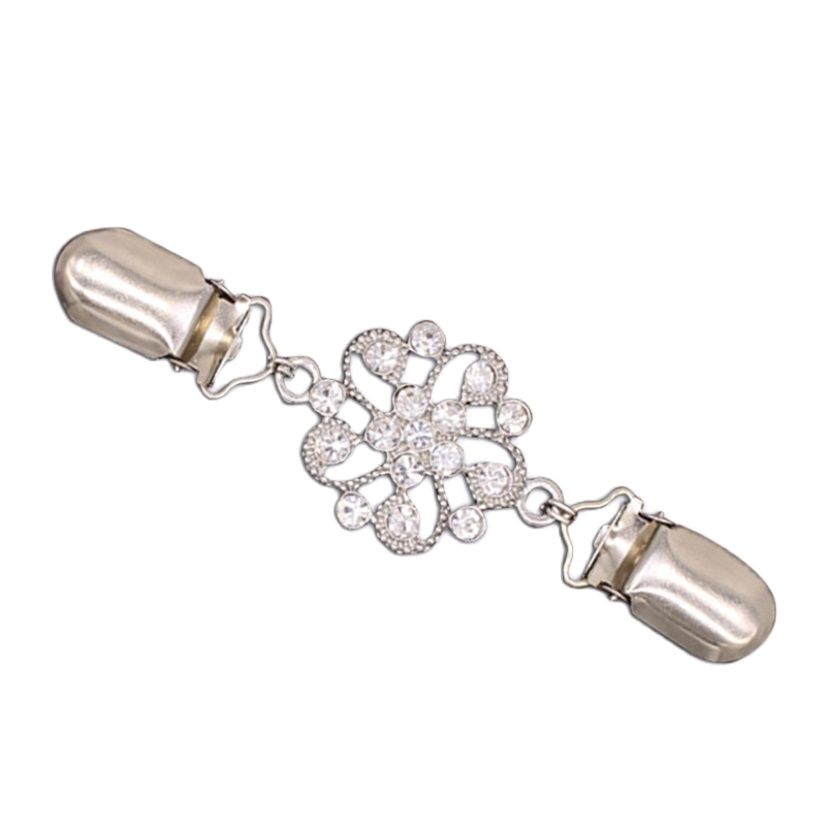 Clip de flores para cárdigan Vintage, abrazadera de costura, adornos, broches, prendedores de ropa de Metal para costura de retales