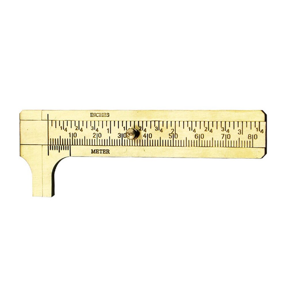 Metal measuring ruler Mini brass caliper pure copper vernier dual-scale portable retro Double scale Measuring Tools