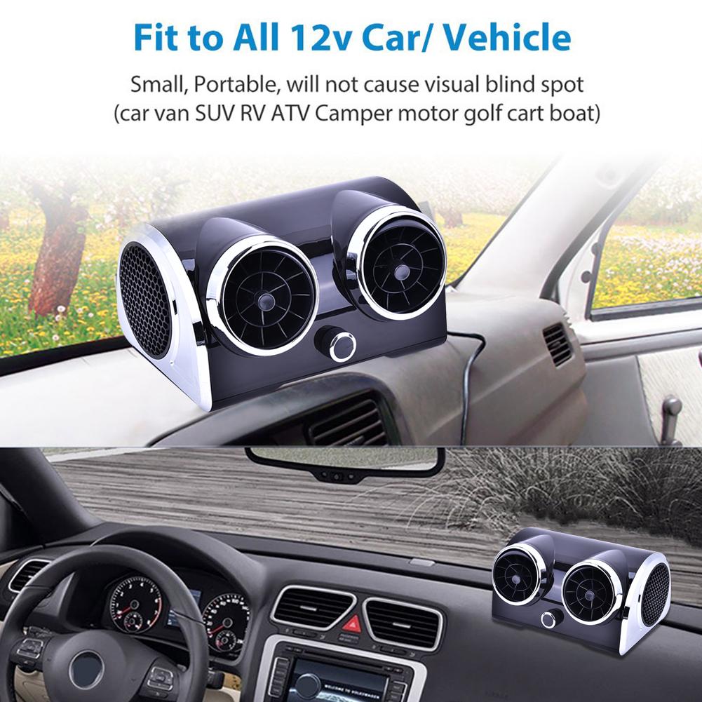 12/24V Portable Mini Car Air Conditioner Home Car Cooler Cooling Fan Water Ice Evaporative Car Air Conditioner Black