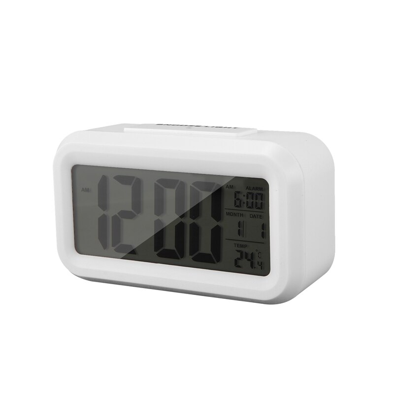 Temperature Digital Clock, Lazy Snooze Alarm Clock, Mute Backlit Electronic Clock: Default Title