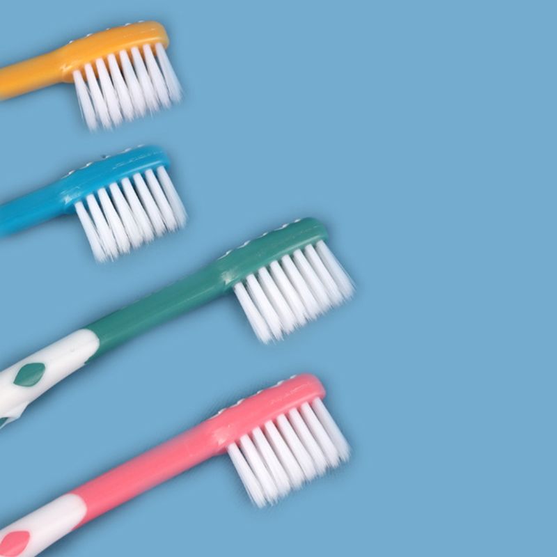 Cepillo de dientes con dibujos animados para cuidado de los dientes, súper fino, suave, 4 Uds.