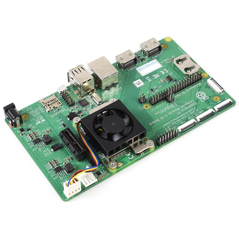 CM4 Dedicated Cooling Fan for Raspberry Pi Compute Module 4 with Thermal Tapes Heatsinks Metal Frame for Pi CM4