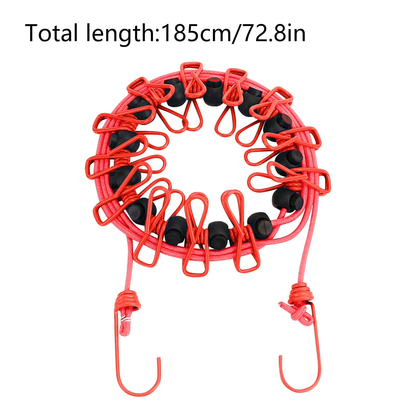 Portable Travel Clothesline Multifunction Drying Rack Clothes Line With 12 Clips Cloth Hangers Steel Clothes Line Pegs Clothesli: G