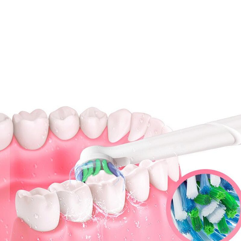 Electric Toothbrush Rechargeable Rotating With 2 Rotary Replacement Brush Head Teeth Whitening Deep Cleaning 20#814
