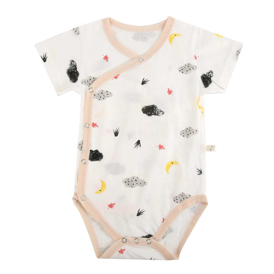 Verano bebé mono Unisex ropa de bebé Mono para niño niña algodón transpirable manga corta ropa linda 0-12M: B