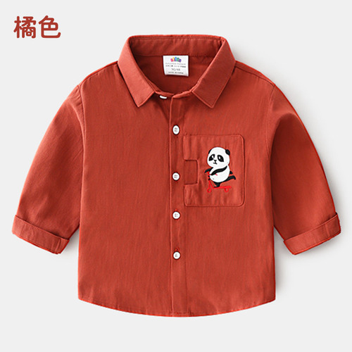 Bebê camisa de manga longa 2020 outono novos meninos crianças camisa de lapela tx-a637: Bege / 130cm