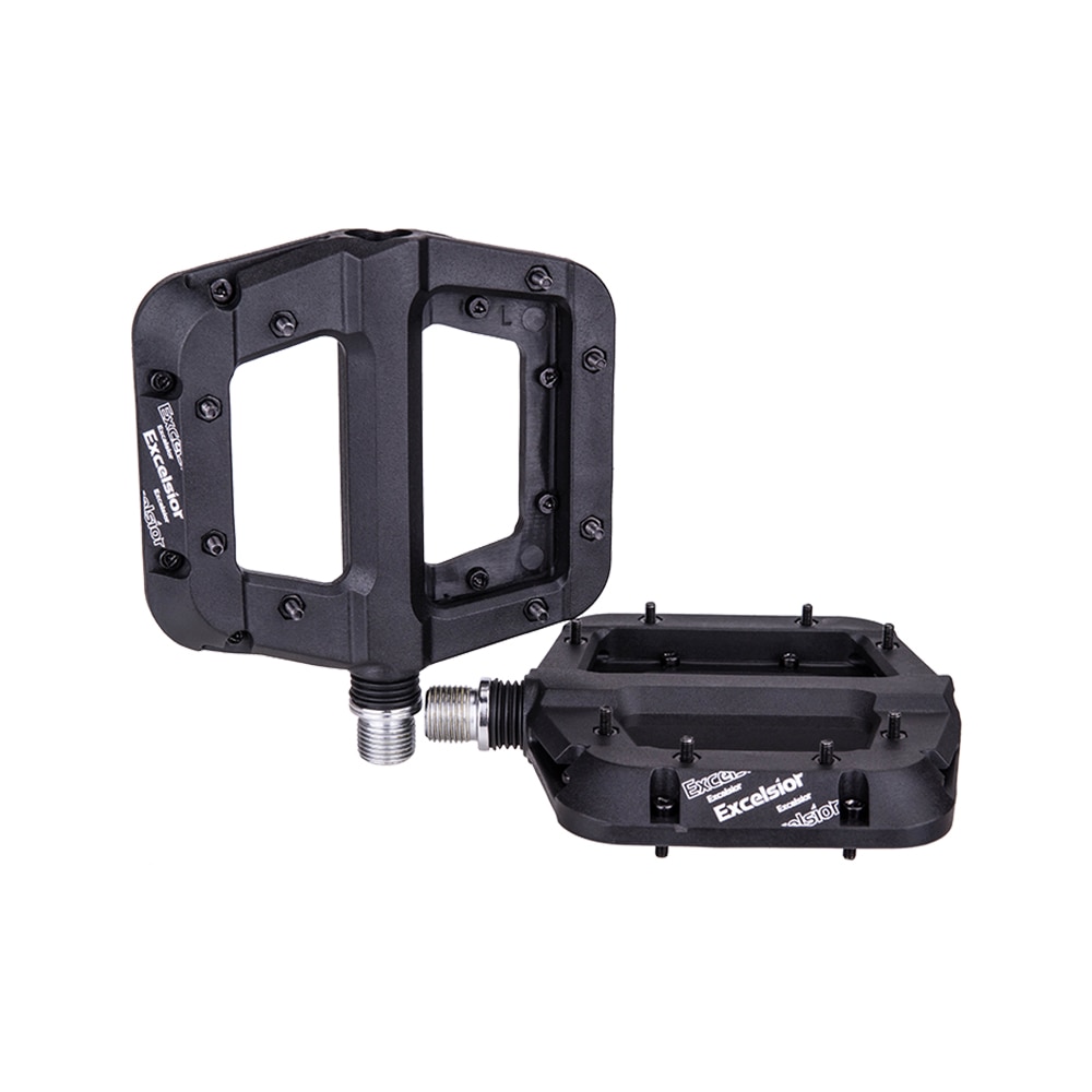 Ultralet mtb landevejscykel 2 lejer salg pedaler nylon fiber flad pedal du system 12mm akslet anti-slip cykling xc am bmx pedaler