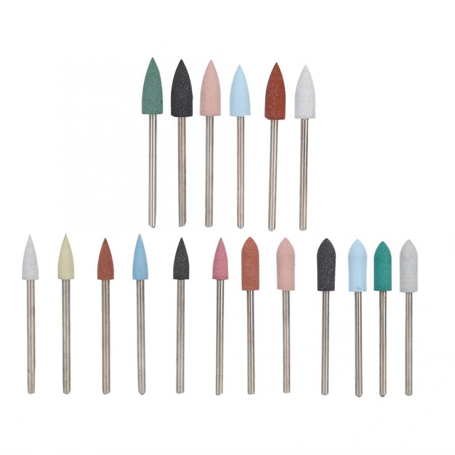 Mèches pour ponceuse à ongles, 6 pièces, tête de ponçage, élimination de la peau morte, ponçage, polissage, ensemble de têtes pour manucure et pédicure