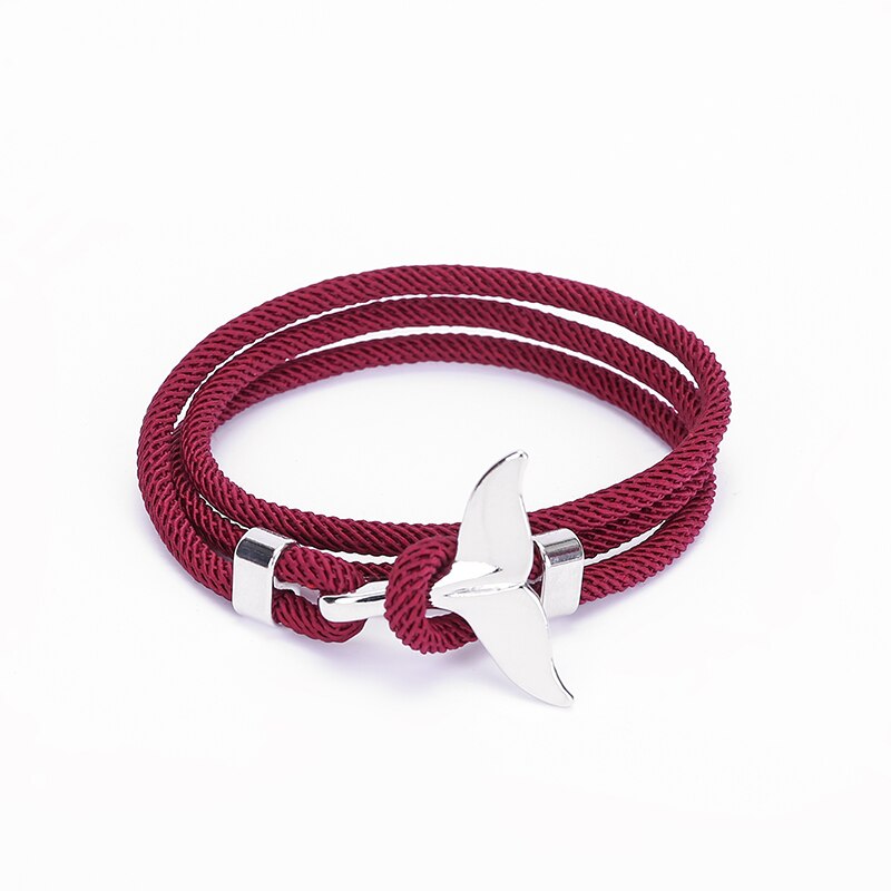 Noter veving tråd armbånd til menn minimalistisk justerbar braslet hale mannlig tilbehør uformelt smykker joyas: Rød