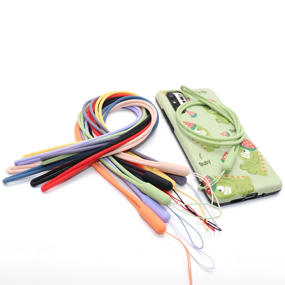 Universal Silicone Cute mobile phone straps neck Lanyard Holder USB strap keychain ID Card Gym Badge Cord Hanging Rope