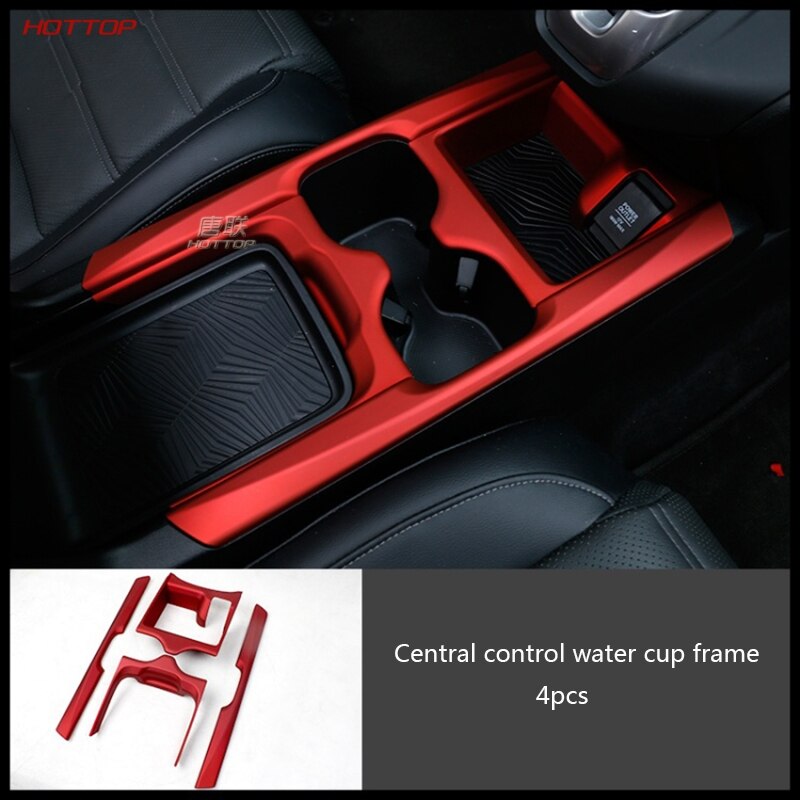 Para Honda CRV CR-V MODIFICACIÓN DE Interior Rojo accesorios de decoración conjunto completo de pegatinas de suministros de coche: E red 4pcs