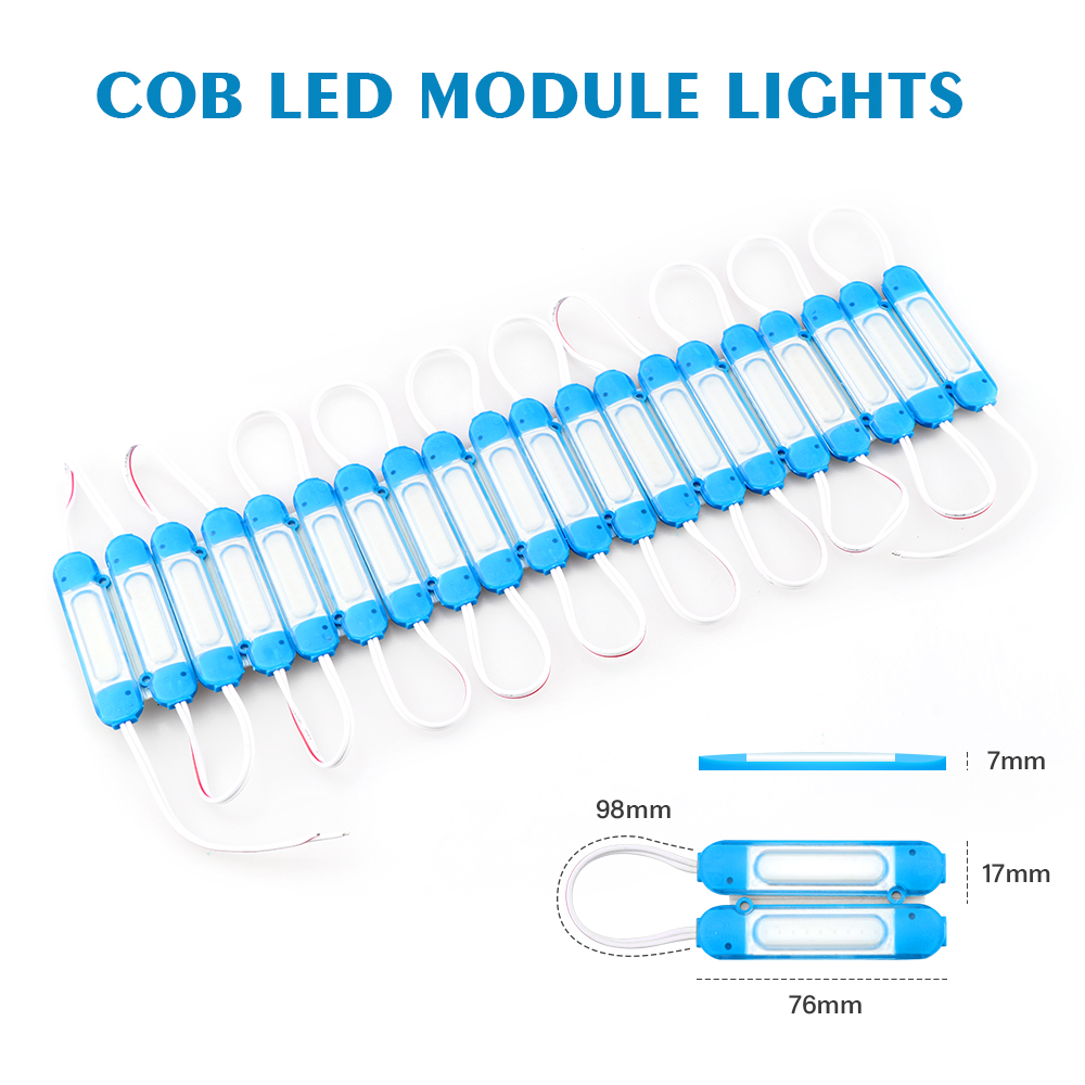 20pcs DC12V COB LED Modules 5050 RGB Advertising Modules Luminous Characters, Backlight Modules IP65 Waterproof