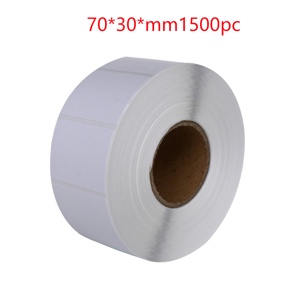 1500 pièces courrier résistant à l'huile ménage autocollant auto-adhésif étiquette étiquettes blanc étanche rouleau blanc thermique papier congélateur Anti rayure: 70mmx30mm