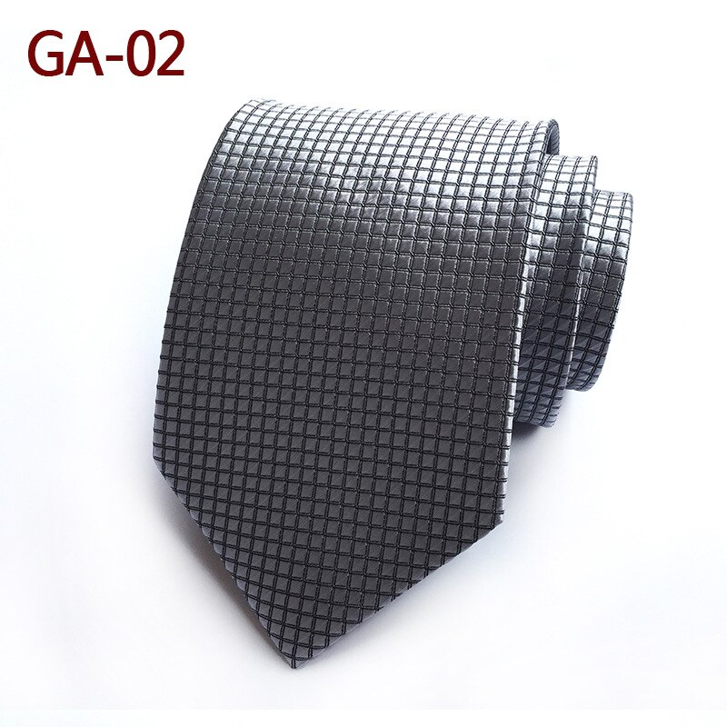 Mens Ties Silk Luxury Neck Tie 8cm Cravate Geometric PLAIDS&amp;CHECKS Tie Business Wedding Party Neck Tie for Men: GA-02