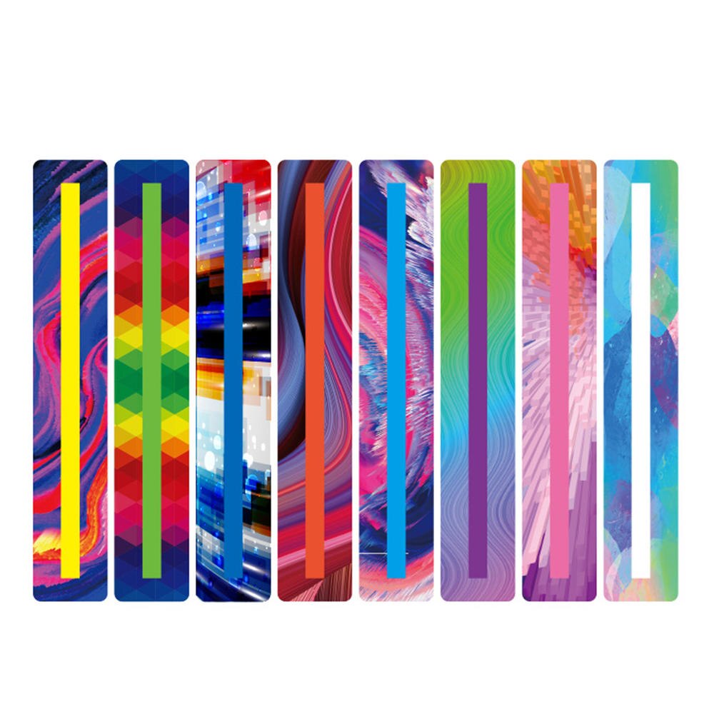 6/8pcs Guided Reading Strips Highlight Strips Colored Overlay Highlight Bookmarks Help with Dyslexia for School Crystal Children: 8pcs-D