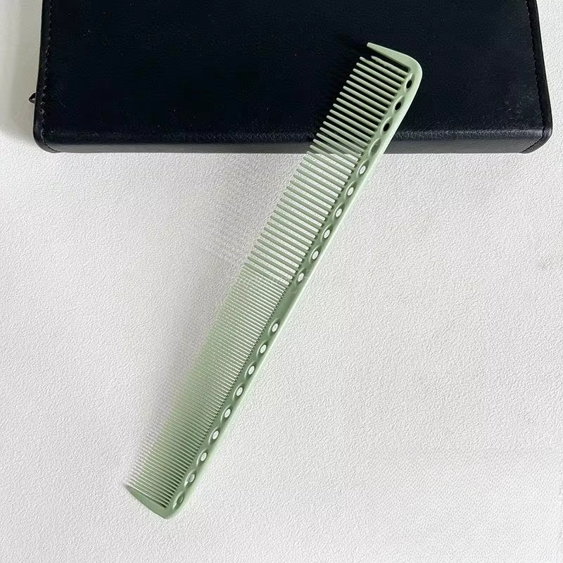 Peine de corte de pelo japonés de doble cara, herramientas antiestáticas multifuncionales de resina para barbería, 21,5 cm: Plata