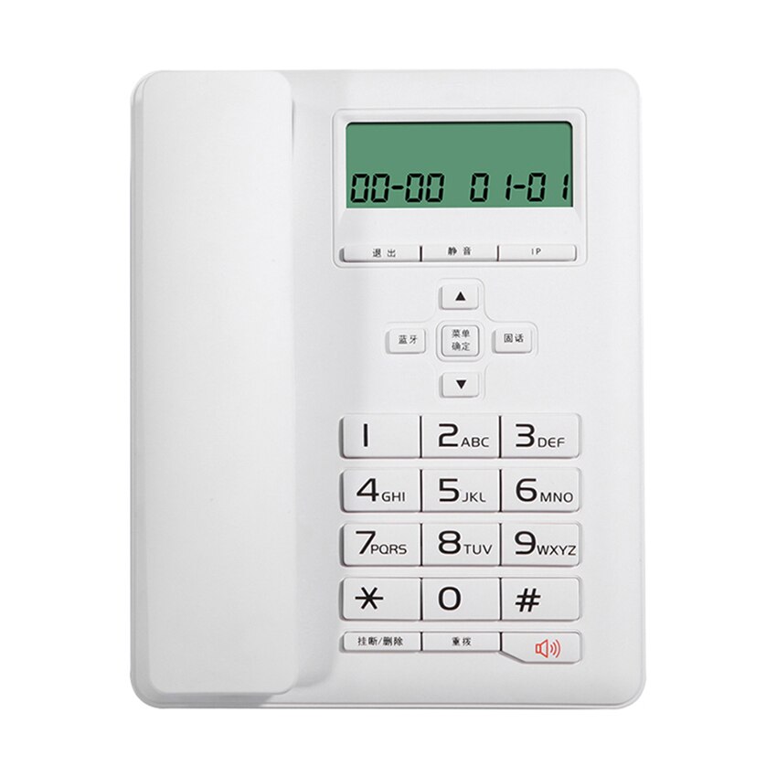 Bluetooth-compatible Corded Phone Desktop Telephone Landline with Voice Caller ID, Auto IP, Alarm Clock, Big Buttons for Home