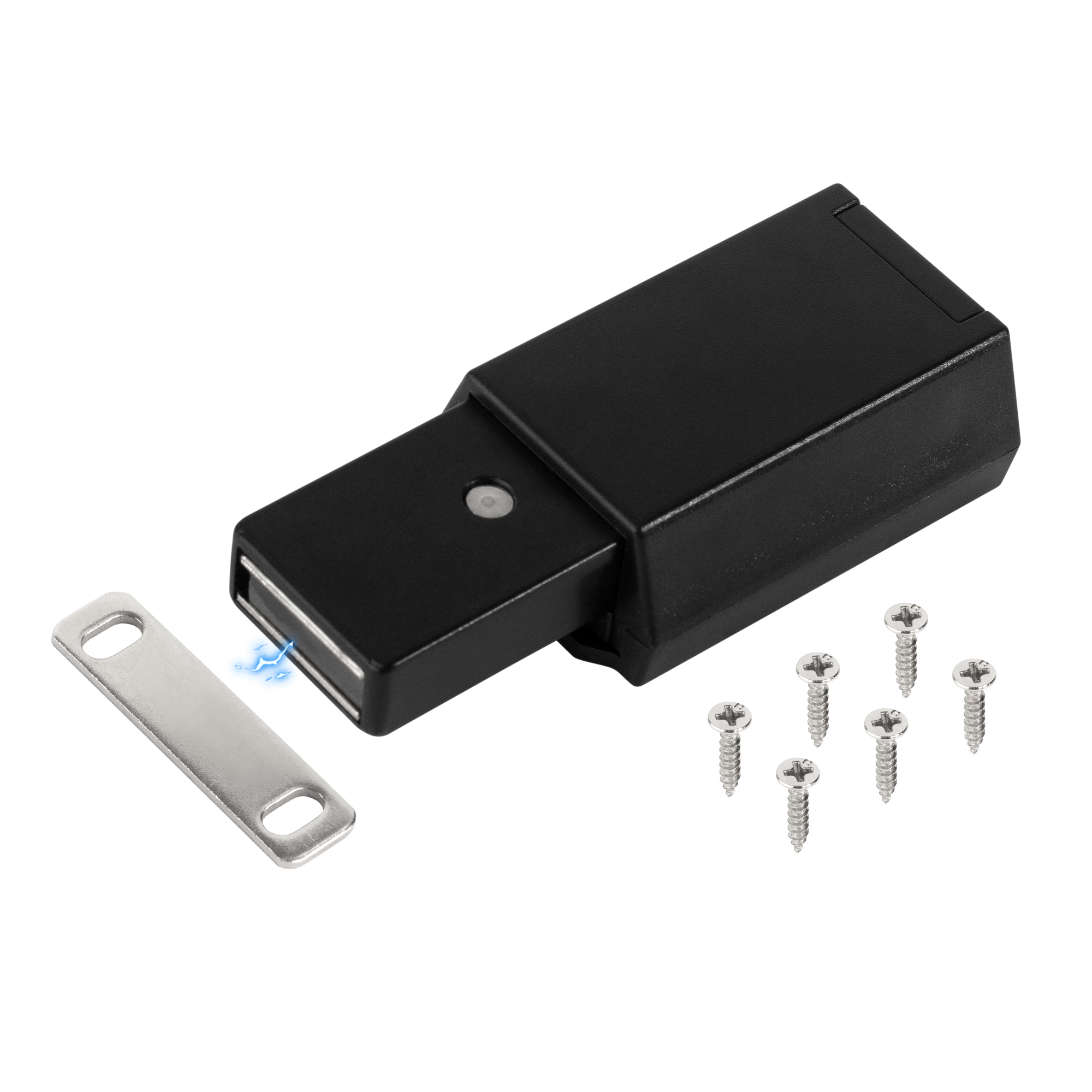 Magnetic Pressure Push To Open Touch Latch Cabinet Doors Rebound Touch Magnet For Closet Cabinet Home Furniture Hardware: Black/Gold