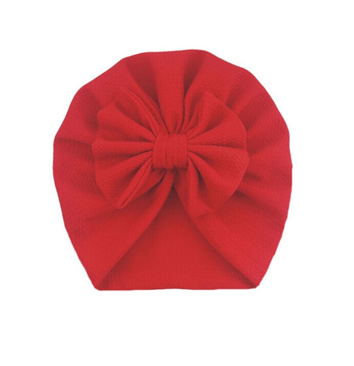 Baby Stuff Accessories Baby Girl Hat With Bow Knot Infant Beanie Solid Big Bowknot Cap For Girls Kid Hats: Red