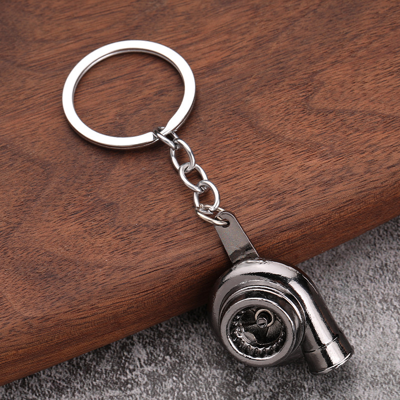 Spinning Turbine Schlüsselanhänger Zinklegierung Metall Schlüsselanhänger Mini Turbo Turbolader Schlüsselanhänger Auto Styling Umrüstung Auto Innenzubehör: Orange