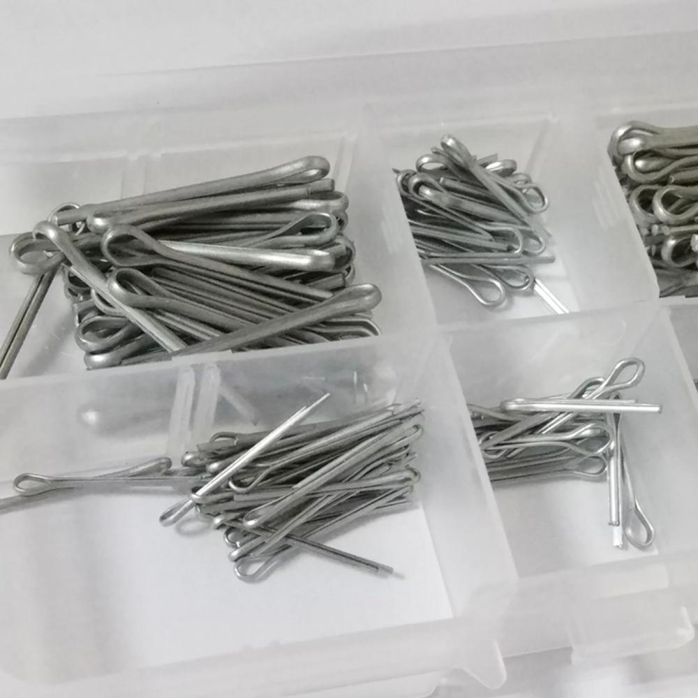 Cotter Pin Galvanized Zinc Alloy Split Cotter Pins Fixing Set Assortment Kits Tool Plated Carbon Steel Hairpin Fasteners Pins