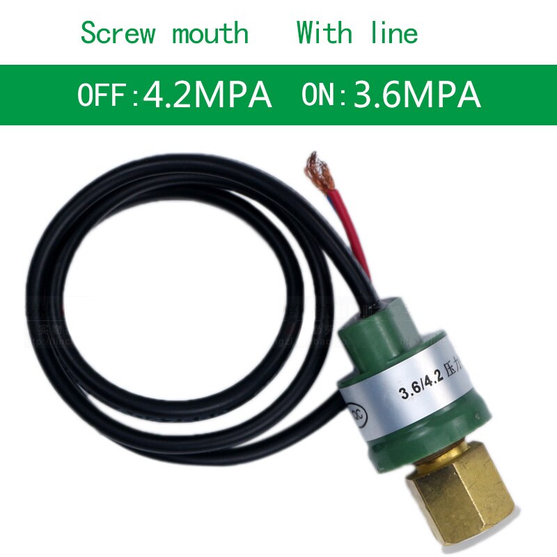 1pc Pressure Switch for automotive air conditioning refrigerator air compressor tool water pump pressure control switch Valve: 3.6-4.2Screw-B
