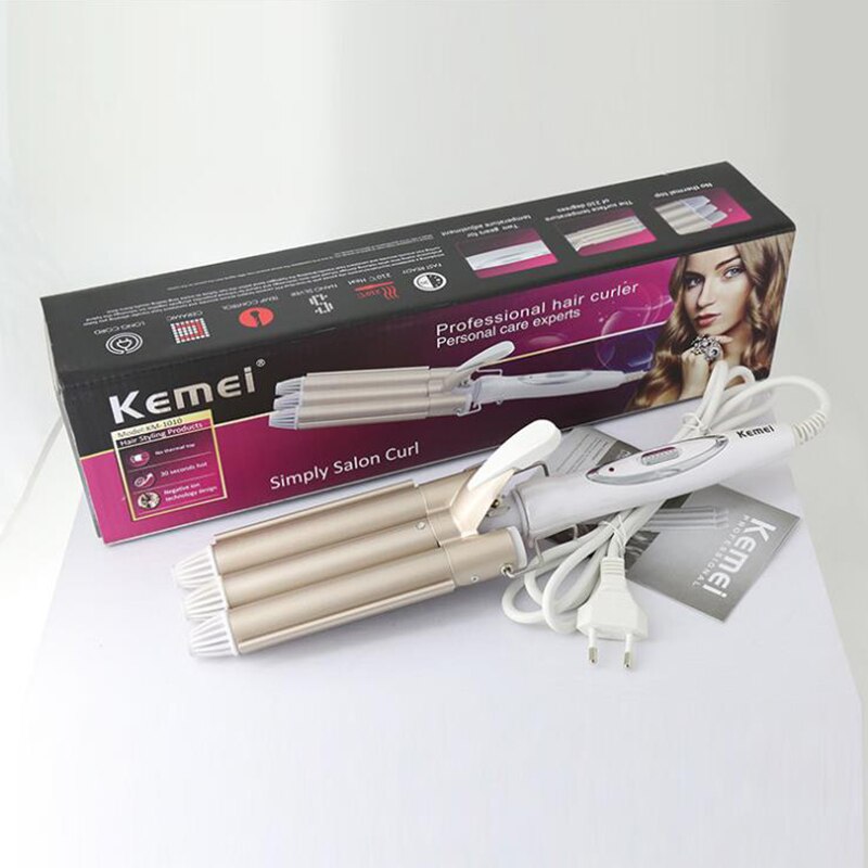 Trzy kij lokówka robić włosów nie boli wytwarzanie energii lokówka kij woda fala szyna robić jajek bułek głowy duża lokówka