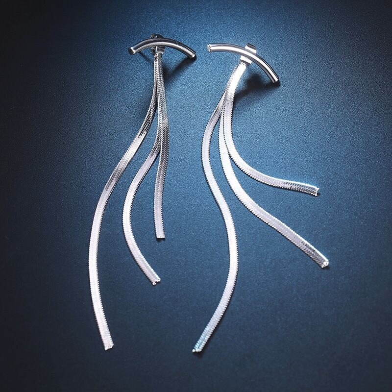 Koreaanse stijl lange kwast oorbellen oorbellen wilde exquise trend oorbellen vrouwen: Yin