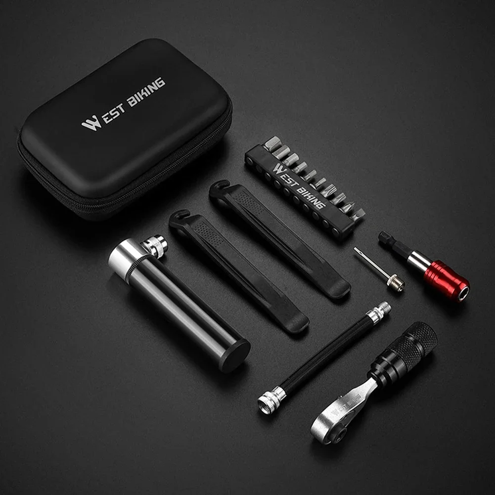 impostato di borse per riparazione per attrezzi portatili per biciclette kit di attrezzi multiuso per bici kit di capsula per deposito bici da strada MTB Accessorio per ciclismo