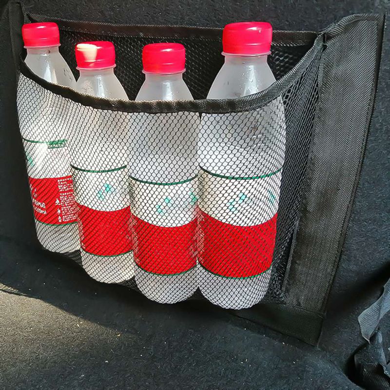 Mesh Trunk Car Organizer Net goods Universal Storage Rear Seat Back Stowing Tidying Auto Accessories Travel Pocket Bag Network: 60X25CM