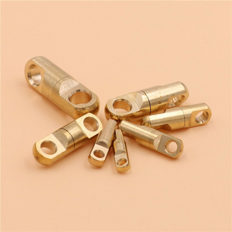 2Pcs Solid Brass Swivel Eye Rotating Connector for Keychain Round Circle Key Ring