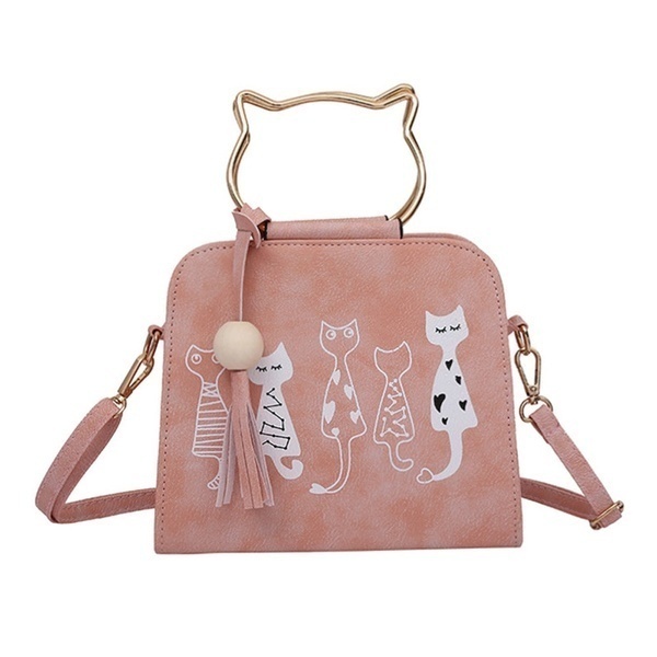 Borsa a mano con stampa gatti per donna Borsa a tracolla da donna casual serie animali stile cool Borse tote shopper di design alla moda di grande capacità