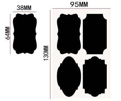 PVC contenedores de almacenamiento pegatinas de etiquetas para pizarra impermeable vidrio Metal botella papel de etiqueta especias azúcar puede pegatinas etiqueta: D-10PCS