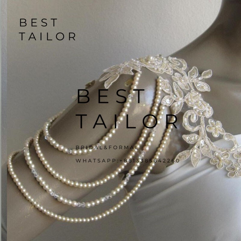 Ivory Sexy Bridal Jacket for Wedding Dress Women Wedding Bolero Wrap Pearls Shoulder Piece Bride Wedding Accessories Mariage