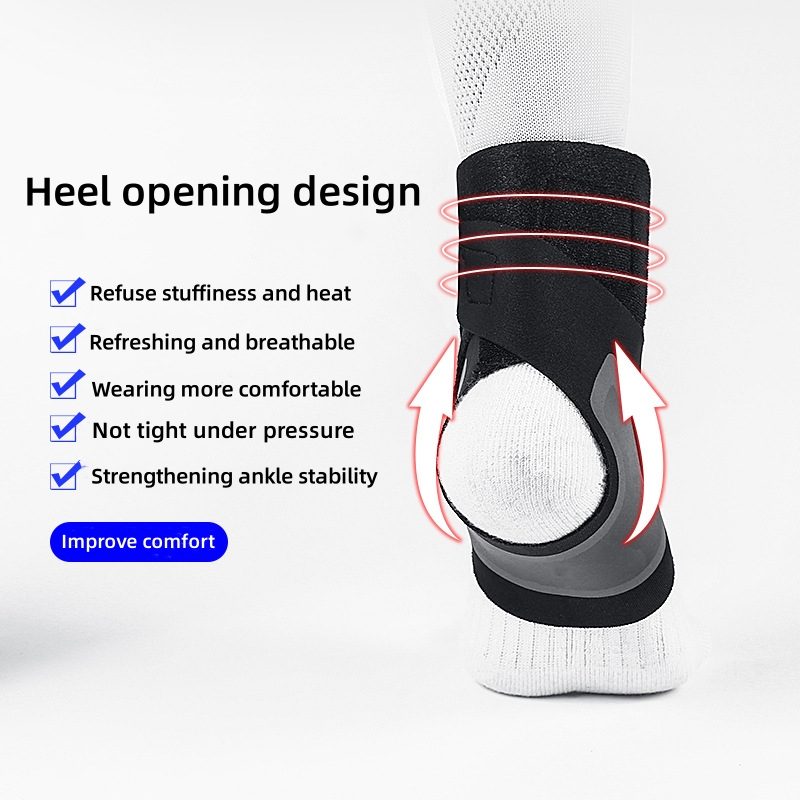 Ankelstøtte for sport, beskyttelsesfotbandasje, elastisk justering, forstuingsforebygging, fitnessbeskyttelsesbånd