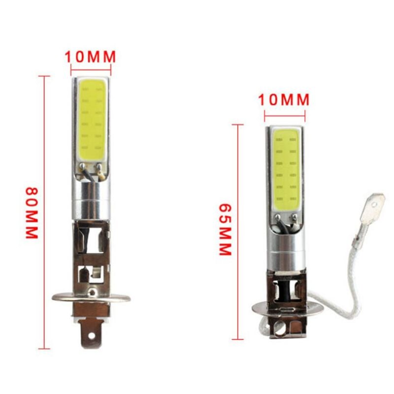 H1/h3 led mistlampen koplamp wit 6000k cob led koplamp grootlicht/dimlicht lampen rijlampen universeel  w91f